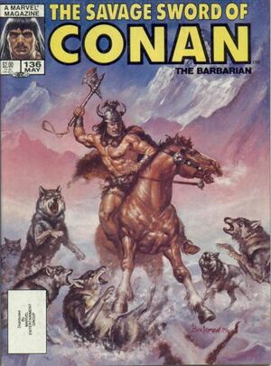 Cover SAVAGE SWORD OF CONAN #136.